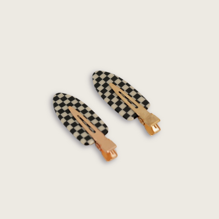 Surf Hair Clips in checker (2 pack)