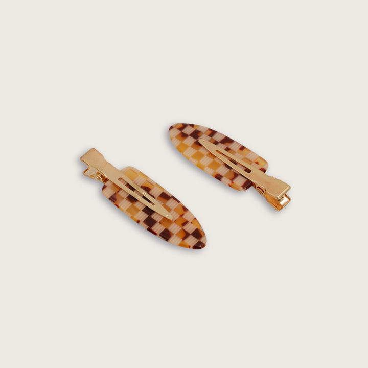 Surf Hair Clips in checker (2 pack)