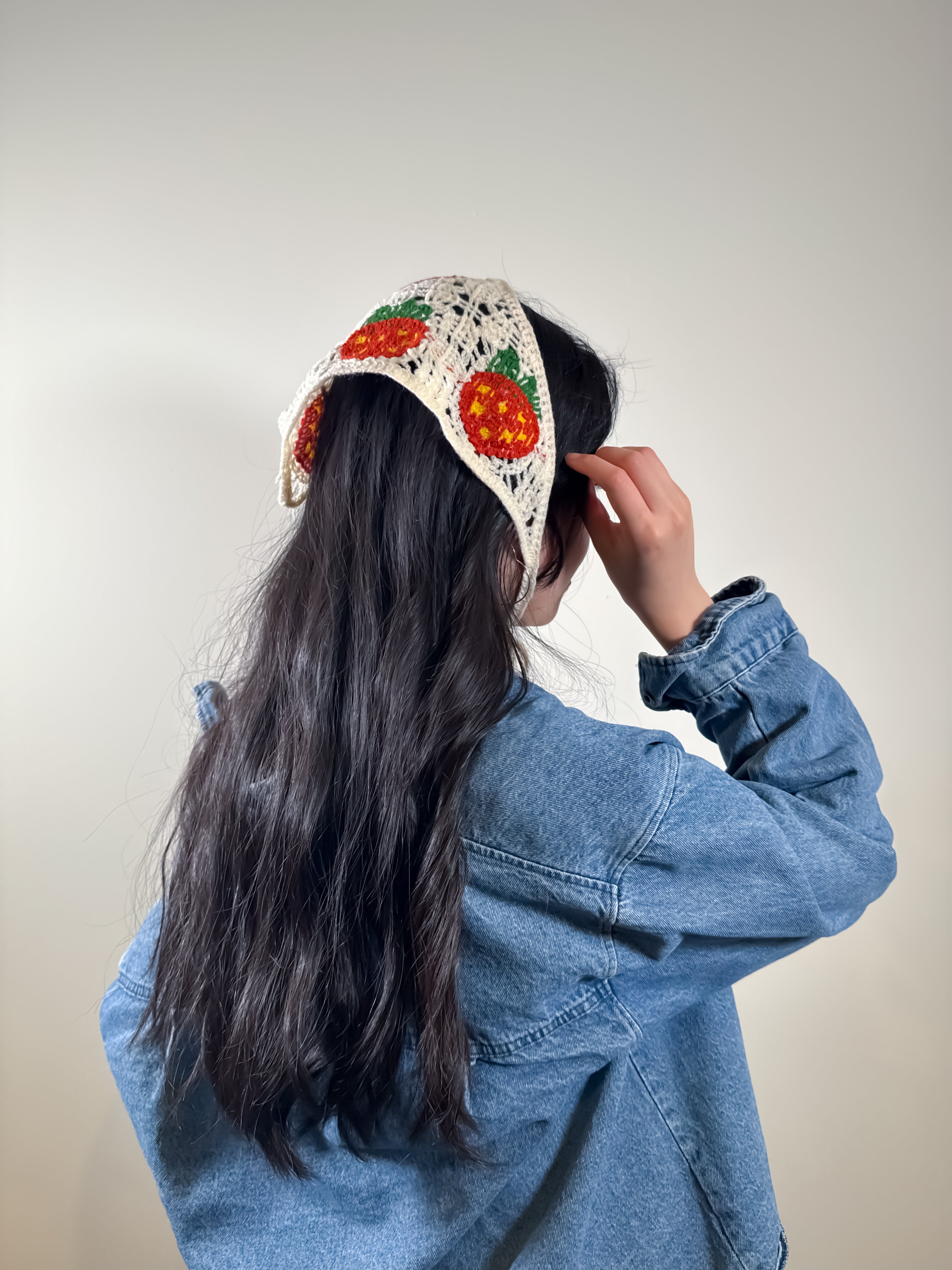 Berrybloom crochet bandana