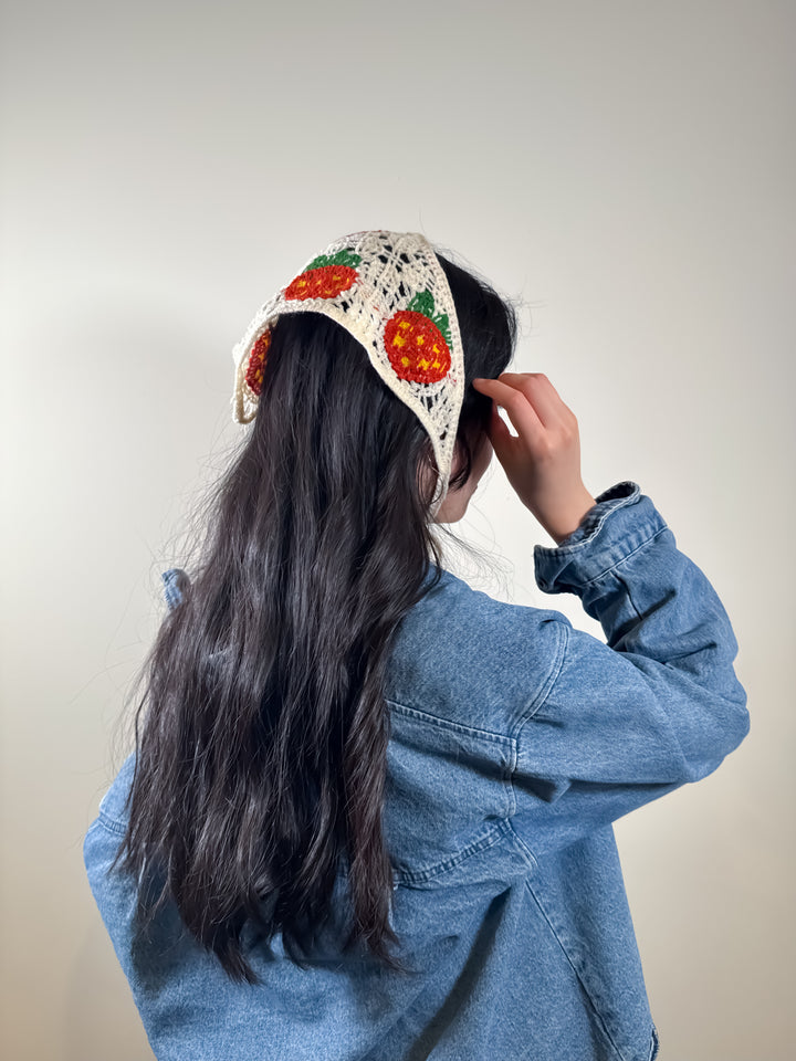 Berrybloom crochet bandana