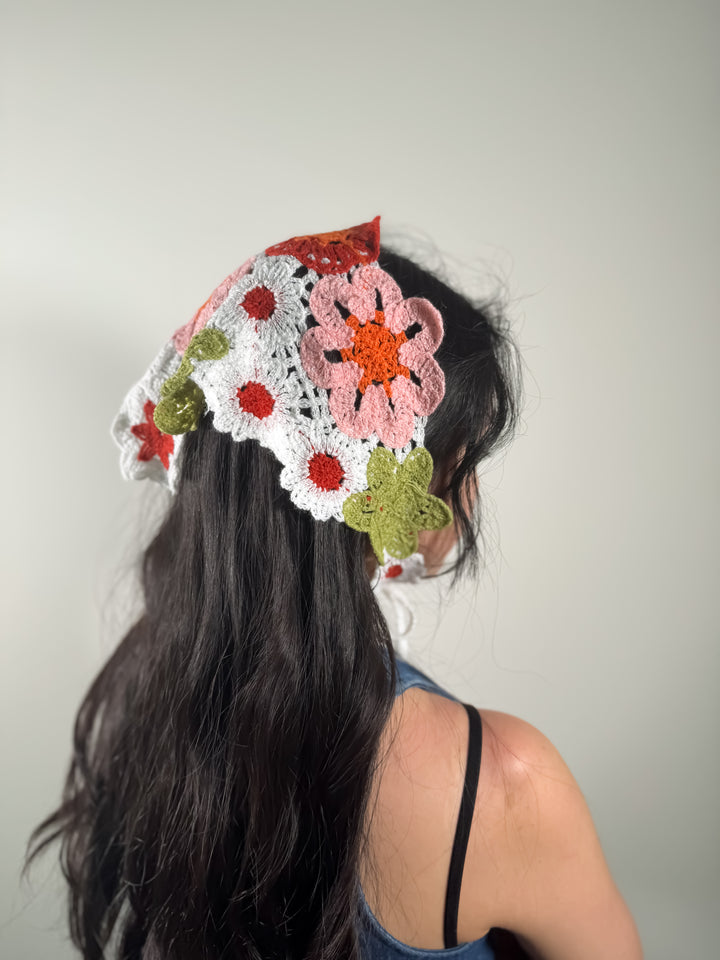 PetalWeave crochet bandana