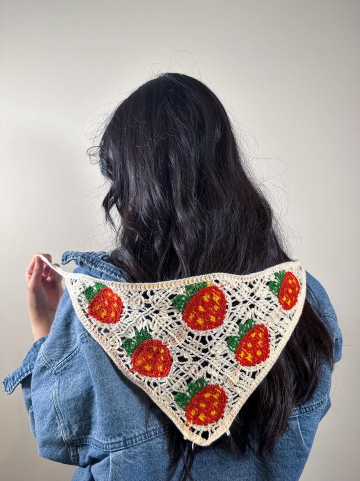 Berrybloom crochet bandana
