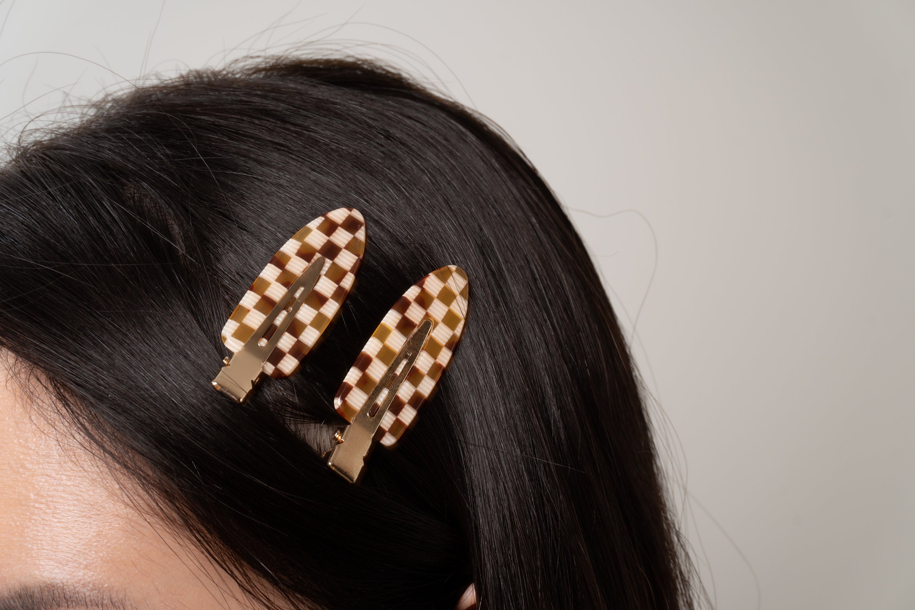 Surf Hair Clips in checker (2 pack)